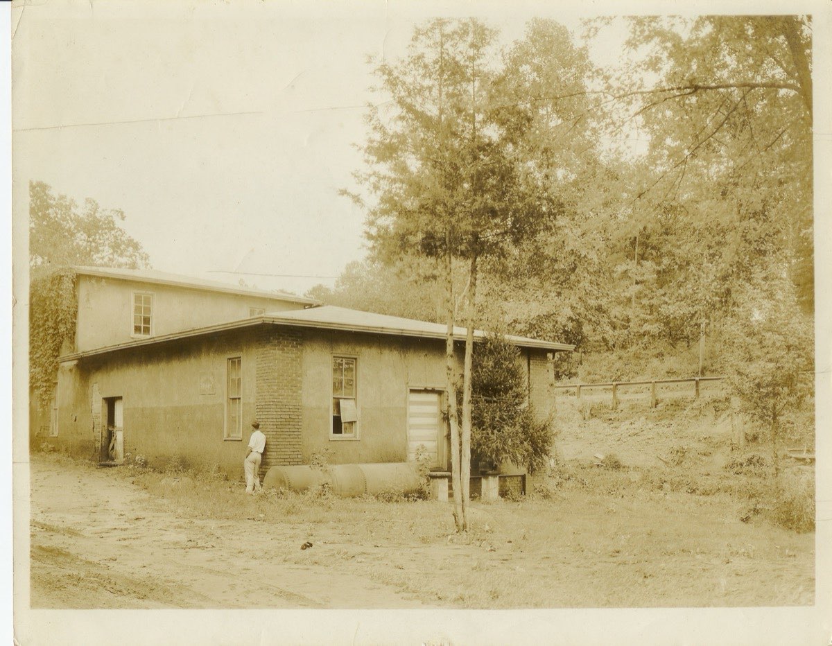 The Chick Springs bottling plant, a two-story industrial building, c. 1919–1932