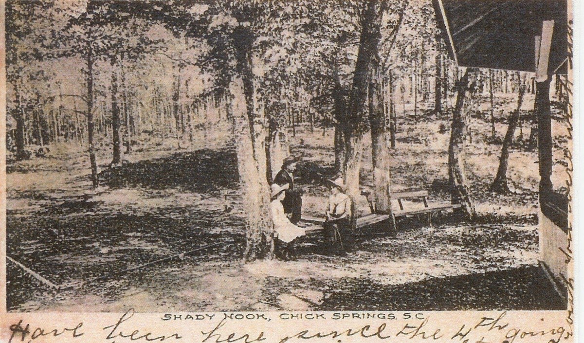 Postcard of ‘Shady Nook’ at Chick Springs, c. 1903–1907