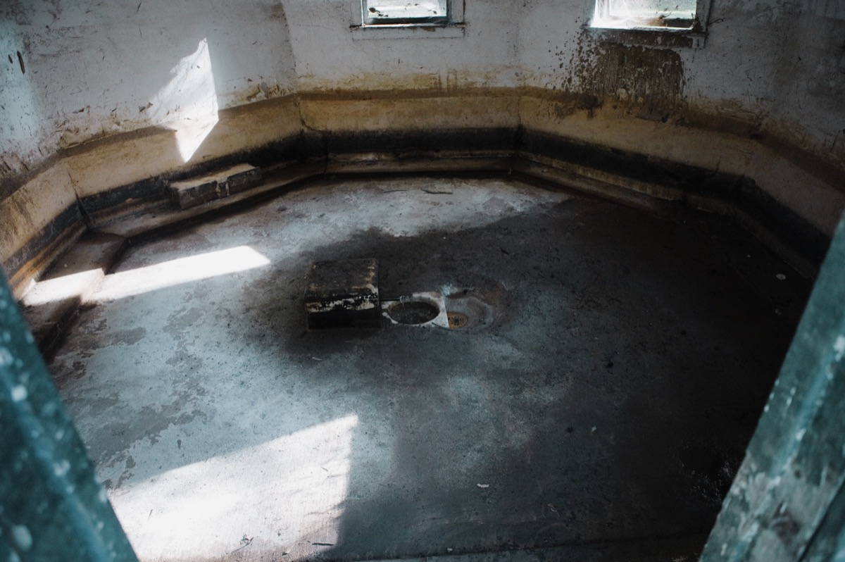 The mineral spring still running